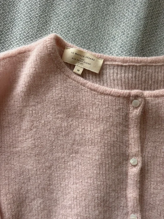 Sezane Light Pink Gaspard Cardian - Picture 2 of 3